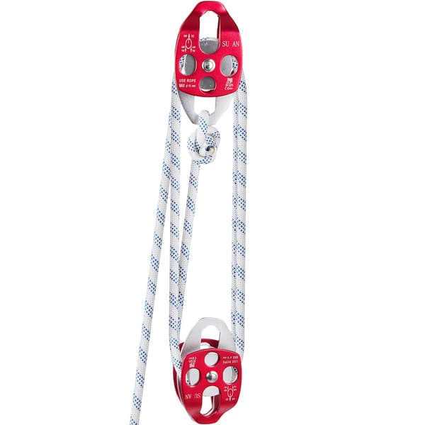 Dubbelt trissblock och talja, 12 mm rep, 7700 lb