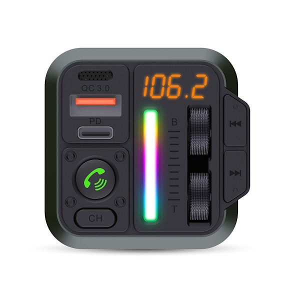 Bil FM-sändare | Fast | Trådlösa samtal | 1 " | Bärnstens skärm | Bluetooth® | PD 18 W / PD 24 W | Snabbladdning | Bas boost | Google Assistant / Siri