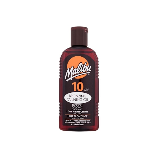 Malibu - Bronzing Tanning Oil SPF10 - For Women, 200 ml