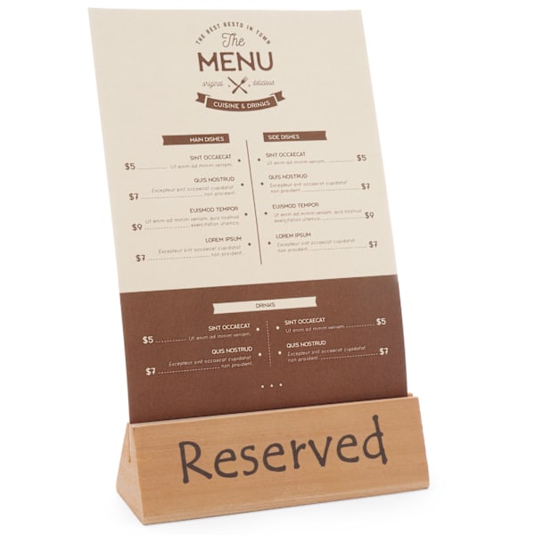 Træ RESERVERET RESERVATION informationsskilt - Hendi 664308