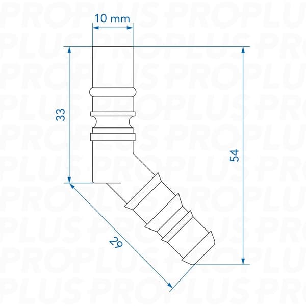 Slangetylle med O-ring til 10/12 mm, blå