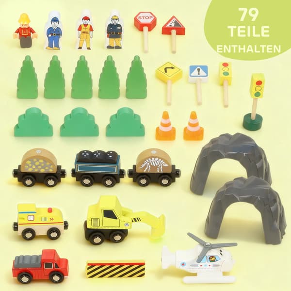Trætogsæt, 79 dele, 4 niveauer, kan udvides