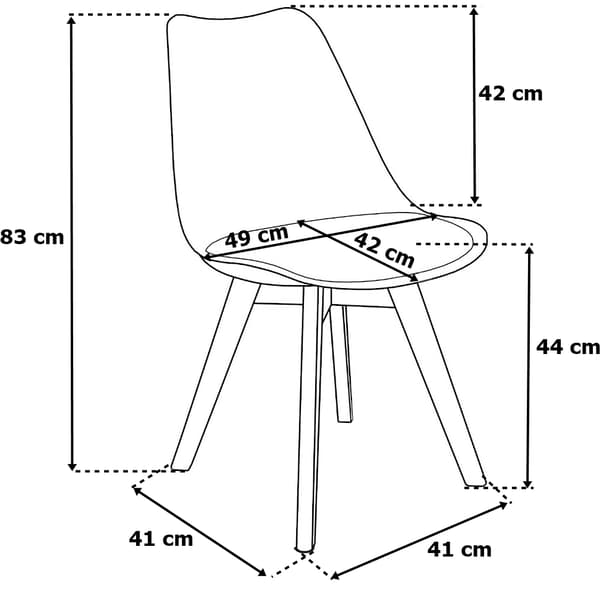 Modern svart matstol – ekoläder, ben i bok