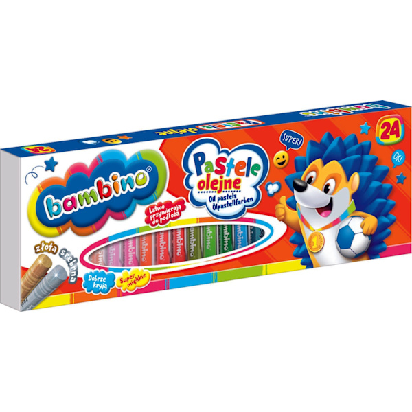 BAMBINO Pastels Oil värikynät 24 väriä