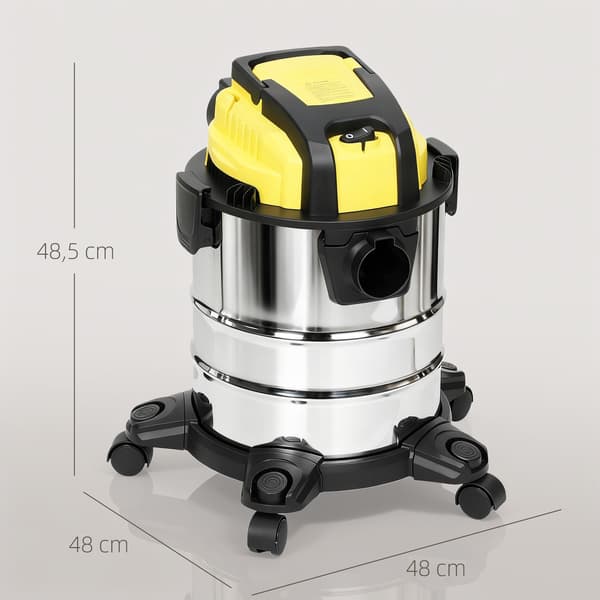 Märkä- ja kuivaimuri, 1200 W, 20 l, kolmoissuodatin