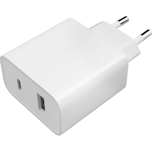 Xiaomi Mi Väggladdare USB-A & USB-C 33W, PD - Vit