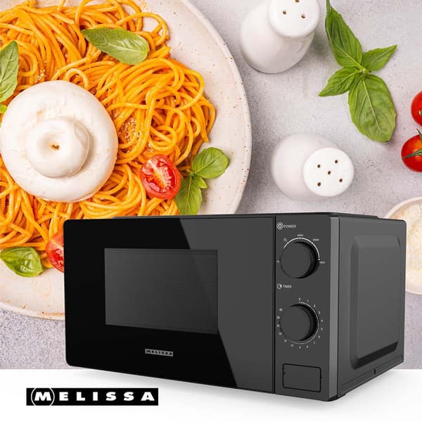 Solo-mikroaaltouuni, 700 W, 20 l, 5 tehotasoa, musta