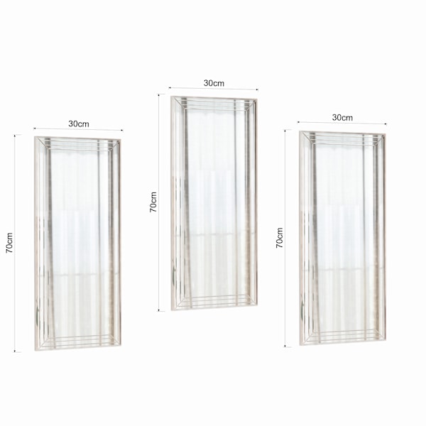 Dekorativ spegelset (3 delar) Mini Neom - Transparent