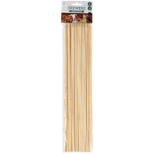 Træspydsæt 50 stk, 40 cm langt - Perfekt til grillkebab