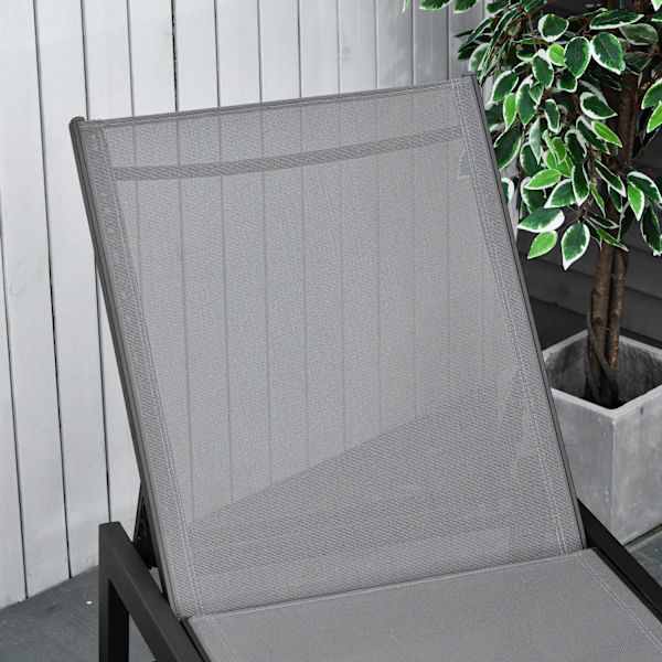 Solseng Haveseng 5 Trin Ryglæn Aluminium Grå 169 X 65 X 102 Cm