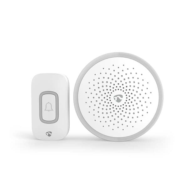 Trådlös dörrklocksuppsättning, batteridriven, 150 m räckvidd, 60 melodier
