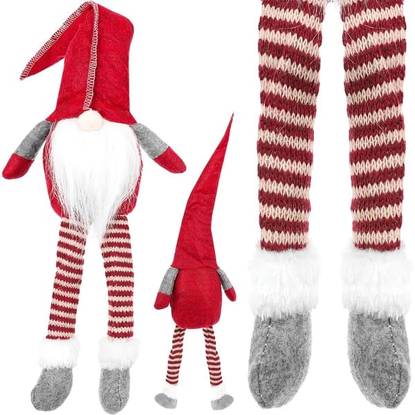 Röd sittande tomte