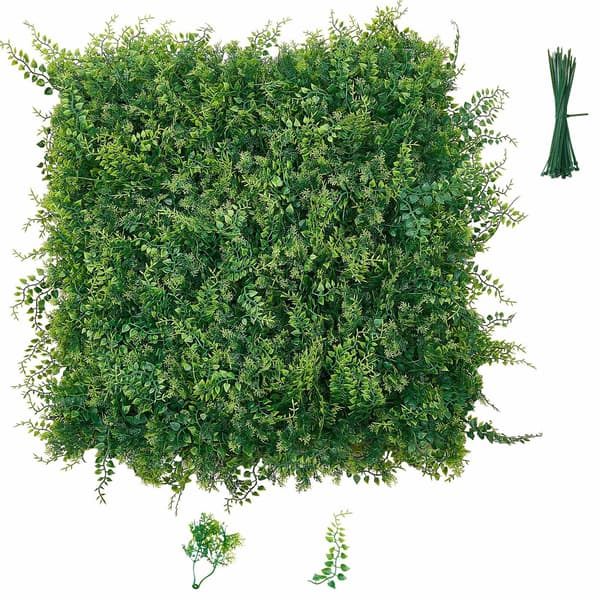 Konstgjorda väggpaneler av buxbom, 12-pack 20 x 20 tum