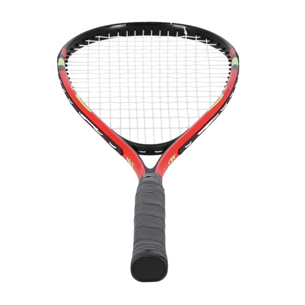 Crossminton-setti, jossa 2 mailaa, sulkapallot, punainen kansi