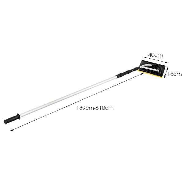 Safstar snöräcke i aluminium 6,4 m lång takränna med 39 cm överdimensionerat blad