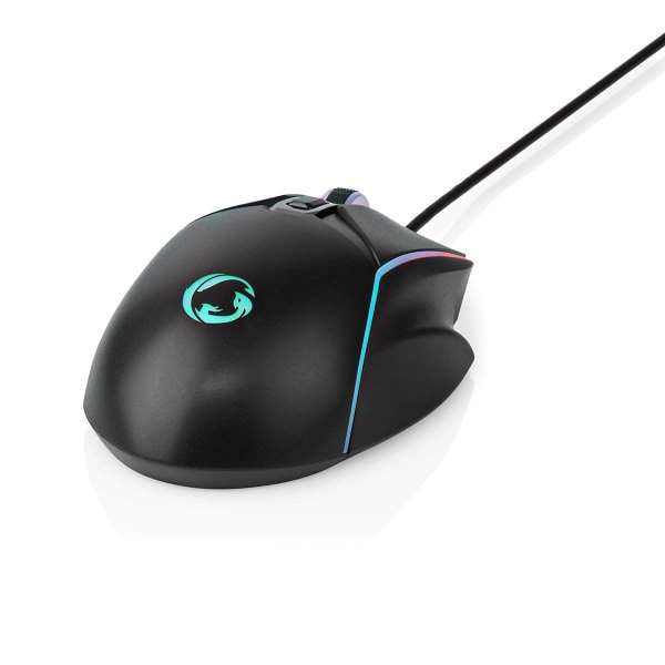 Gaming Mouse | Kabel | 800 / 1200 / 2400 / 3200 / 4800 / 7200 dpi | Justerbar DPI | Antal knapper: 6 | Højrehåndet | 1.50 m | LED