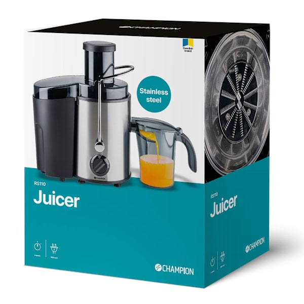 Raakamehusentrifugi 0,6L 500W RS110 Musta