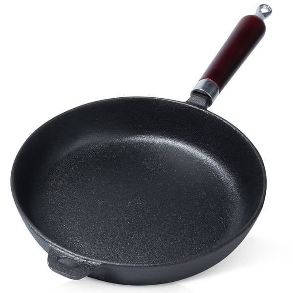 Støbejernspande 24 cm med træhåndtag
