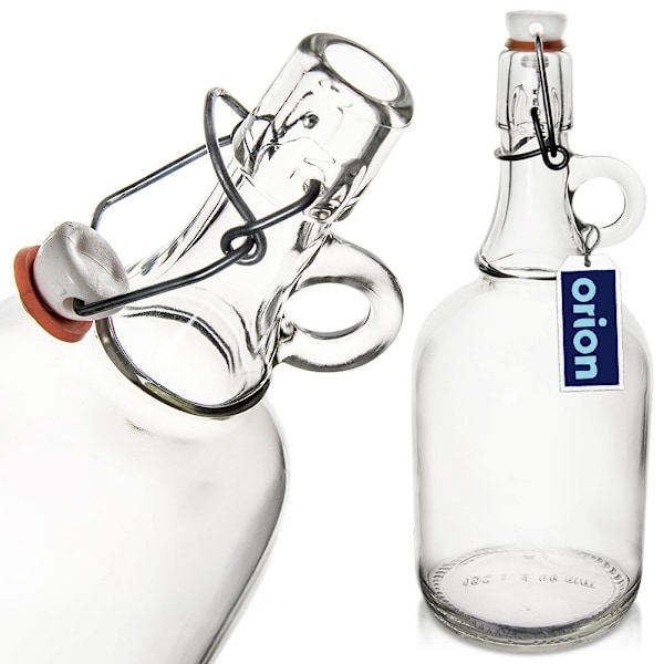 Flaska med clipsglas 1 l
