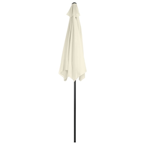 Fällbart parasoll för trädgårdsbalkong, justerbart, 210 cm, beige