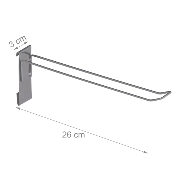 Perforeret metalstativ med 20 kroge