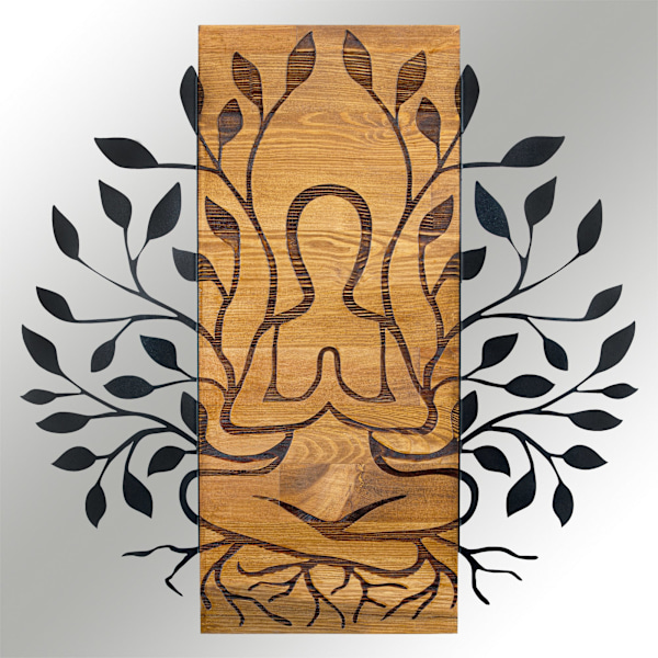 Dekorativ träväggstillbehör Meditation