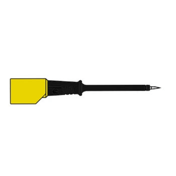 Kontaktbeskyttet testsonde 4 mm med slank spids af rustfrit stål / sort (Prüf 2S)