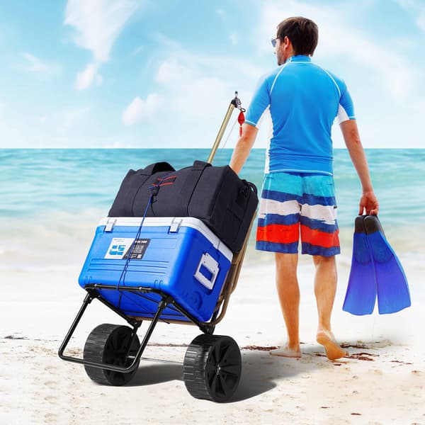 Sammenklappelig strandvogn – 10 tommer hjul, 69 lb kapacitet