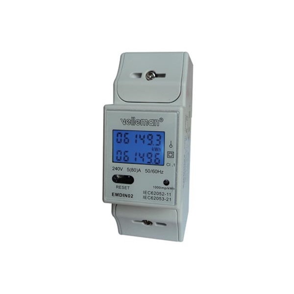 Yksivaiheinen - Dual Module Din Rail Mount Kwh-mittari - ammattikäyttöön