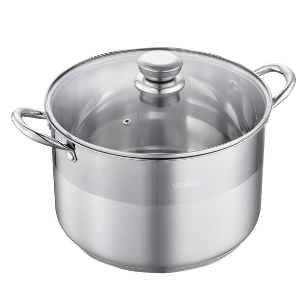 Rostfri gryta 11,4 l, glaslock, induktion