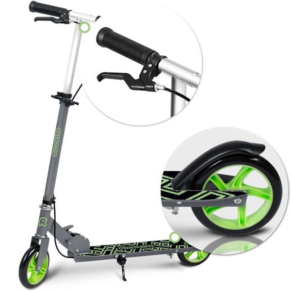 Elektrisk Sparkcykel Kodi Grå-Grön Ricokids