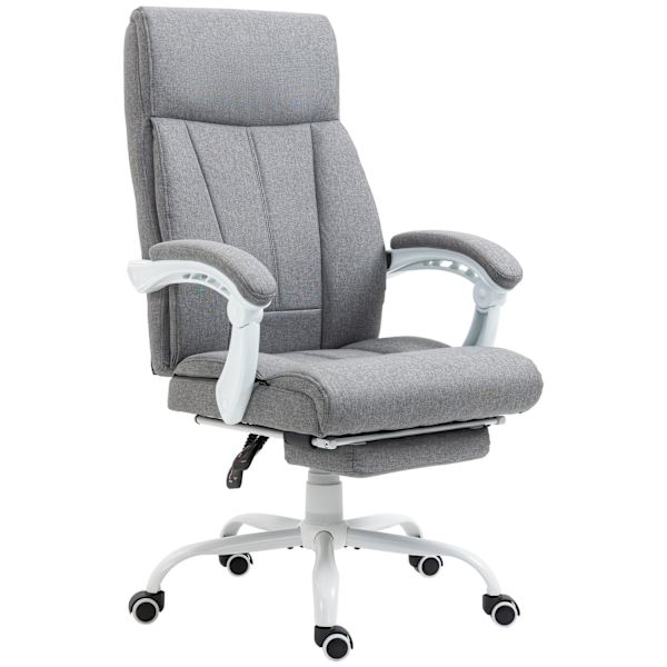 Kontorsstolsryggstöd justerbart, 155°, ergonomisk skrivbordsstol med liggfunktion, höj- och sänkbar