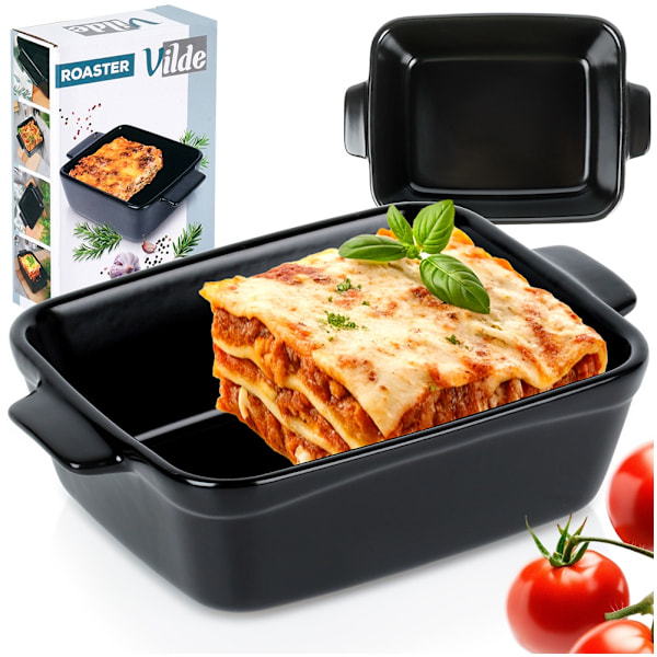 Keramisk ildfast fad, sort, 350 ml
