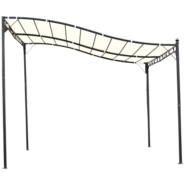 Pergola Garden Gazebo Canopy Teltta Metalli, Kermanvärinen, 297X