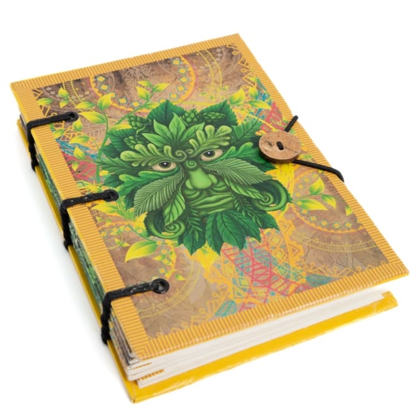 Handgjord anteckningsbok The Celtic Green Man (18 x 13 cm)
