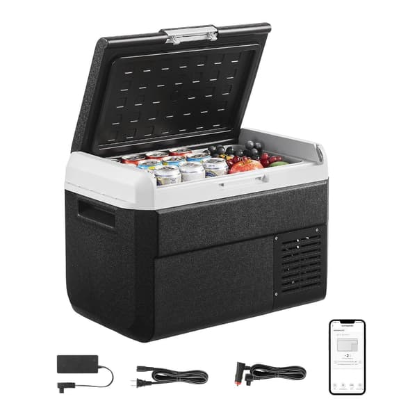 25L bilkylskåp, 12/24V DC AC kompressorfrys