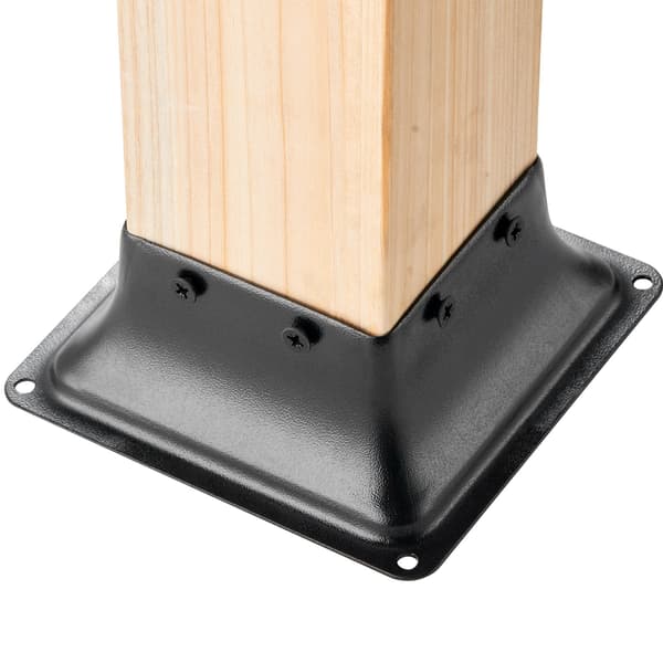 4x4 stolpfästen, 4-pack pulverlackerat stål