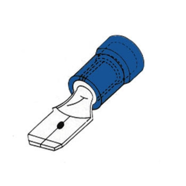 Urosliitin 6,4 mm Sininen