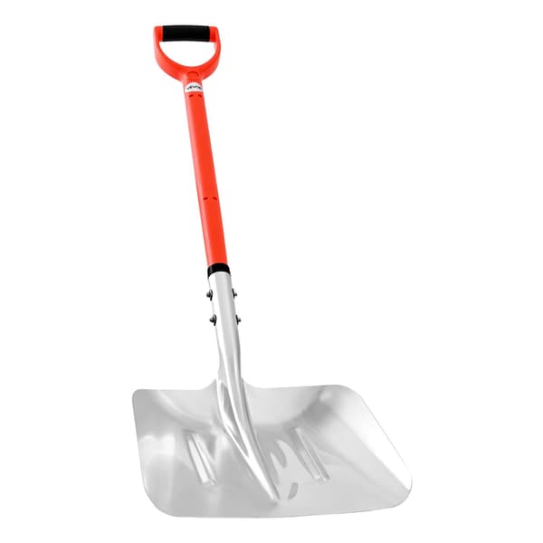 Sneskovl, 35 cm bred aluminiumslegering med D-håndtag