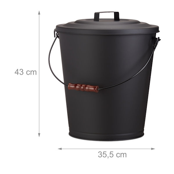 Askhink med lock 24 l
