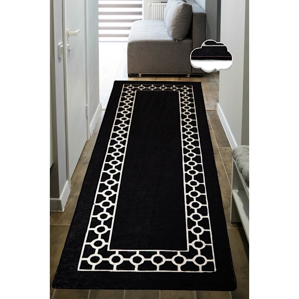 Hall Tæppe (80 x 200) Bague - Sort