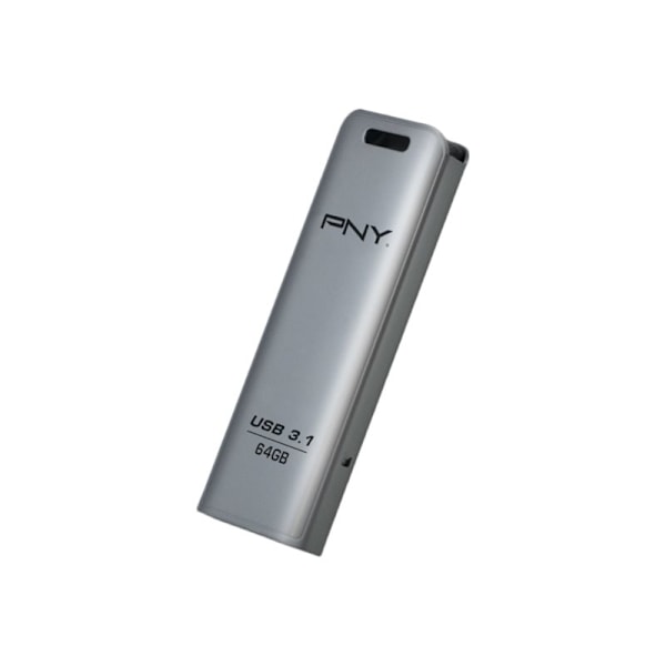 PNY Elite Steel - USB flash-enhet - 64 GB - USB 3.1