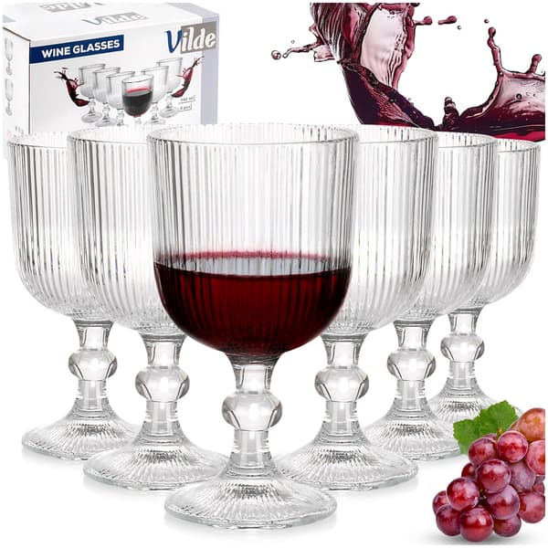 Vinglas, glas, 340 ml, sæt med 6