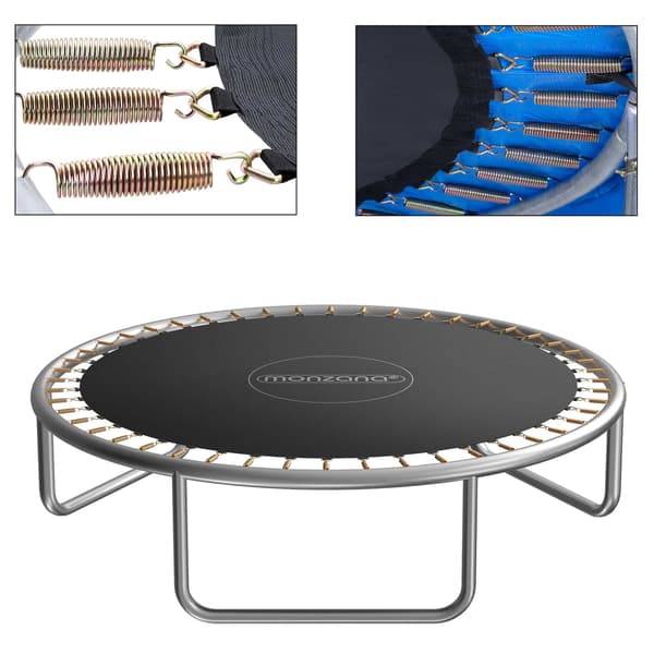 Trampolin hoppemåtte, sort, Ø305cm, UV-resistent, 150kg kapacitet