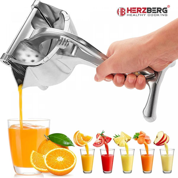 Herzberg HG-8108: Manuel citronpresser i aluminium