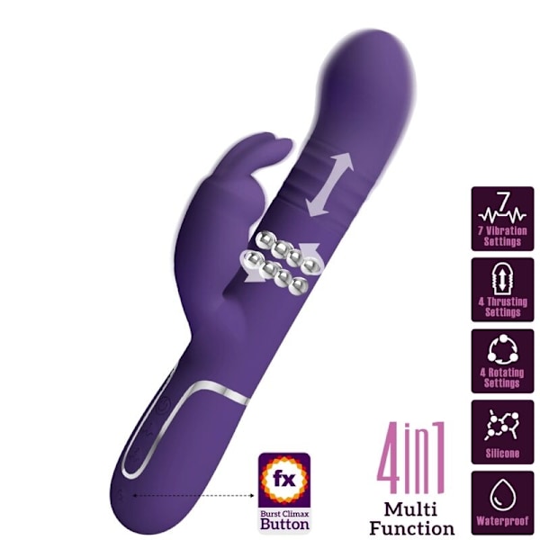 Pretty Love - Coale Rabbit Vibrator 4 i 1 lilla