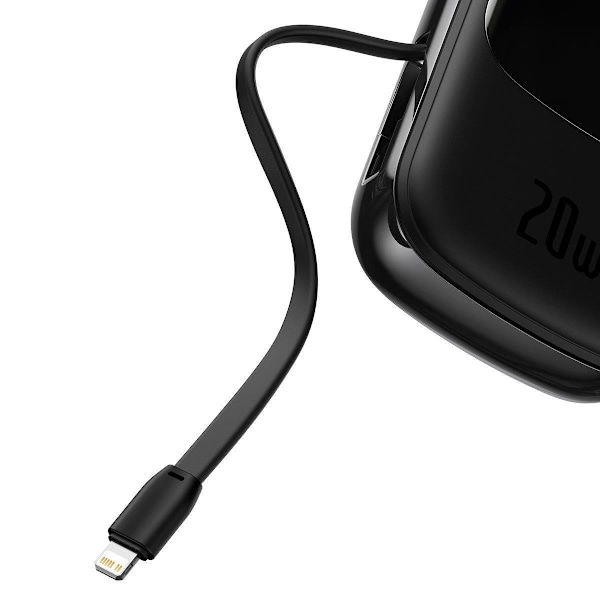 Powerbank med hurtig opladning 20000mAh 20W QC-PD-SCP-FCP kabel Iphone Lynsort