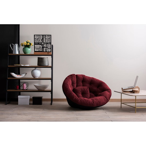 Puff Kiku Large - Claret Red