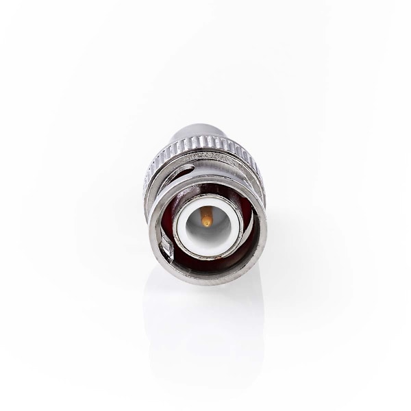 BNC Adapteri | BNC uros | RCA Naaras | Niklattu | 50 Ohm | Suora | Metalli | Hopea | 10 kpl | Kirjekuori