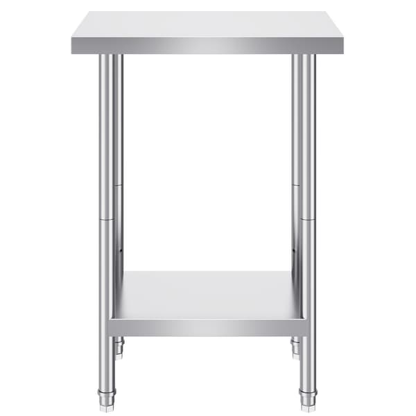 Rustfrit stål forberedelsesbord 24 x 18 x 34 tommer, justerbar hylde